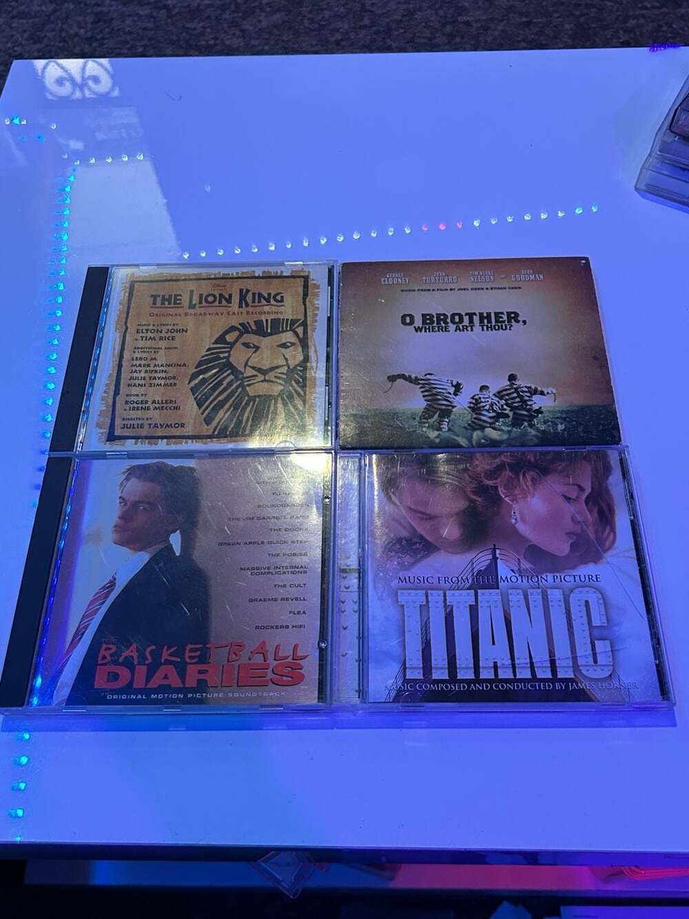 Lot of 4 Soundtrack Audio CDs Lion King O Brother Titanic Basketball Diaries